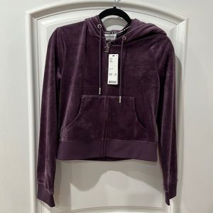 Juicy Couture velvet hooded jacket size S🌞